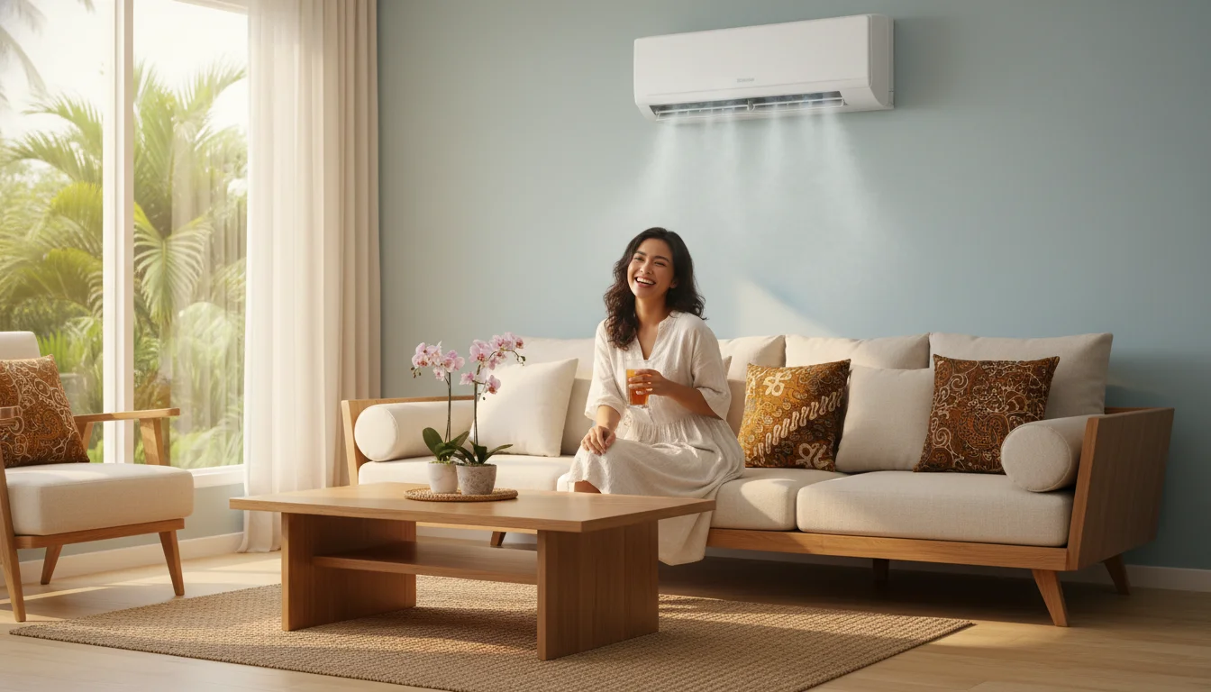 Ruangan sejuk dengan AC di Manado