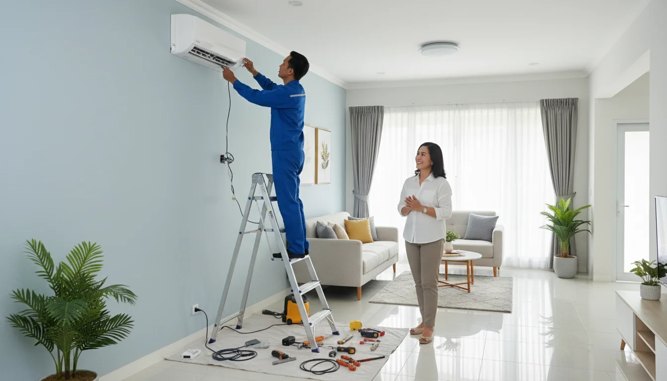 Pemasangan AC profesional di Manado